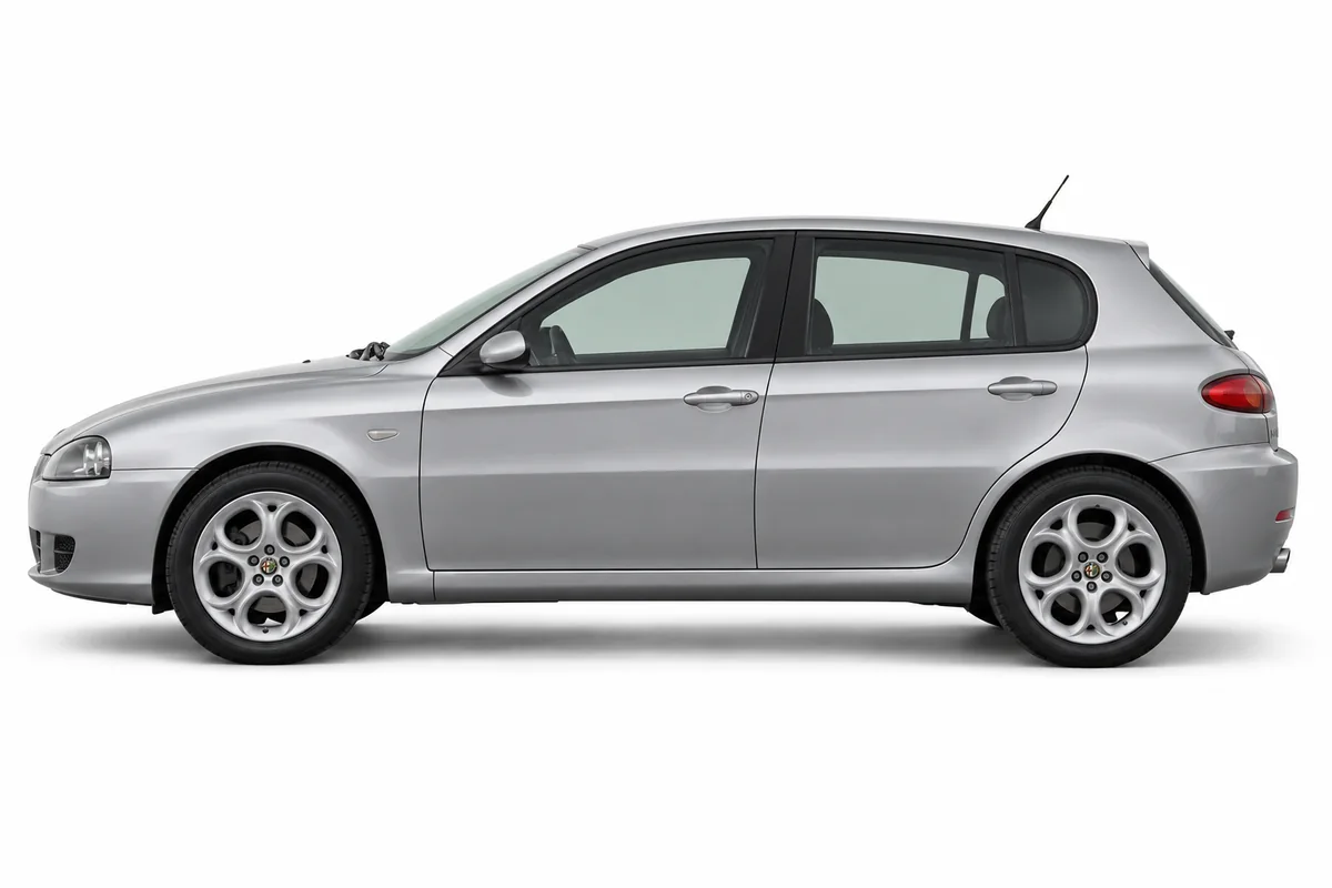 Illustrative side view of Alfa Romeo 147; model year and body style may differ