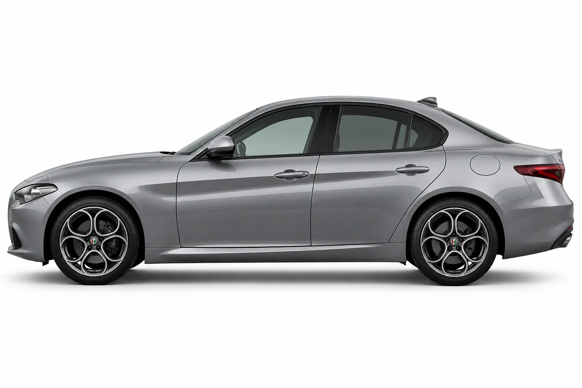 Illustrative side view of Alfa Romeo Giulia; model year and body style may differ