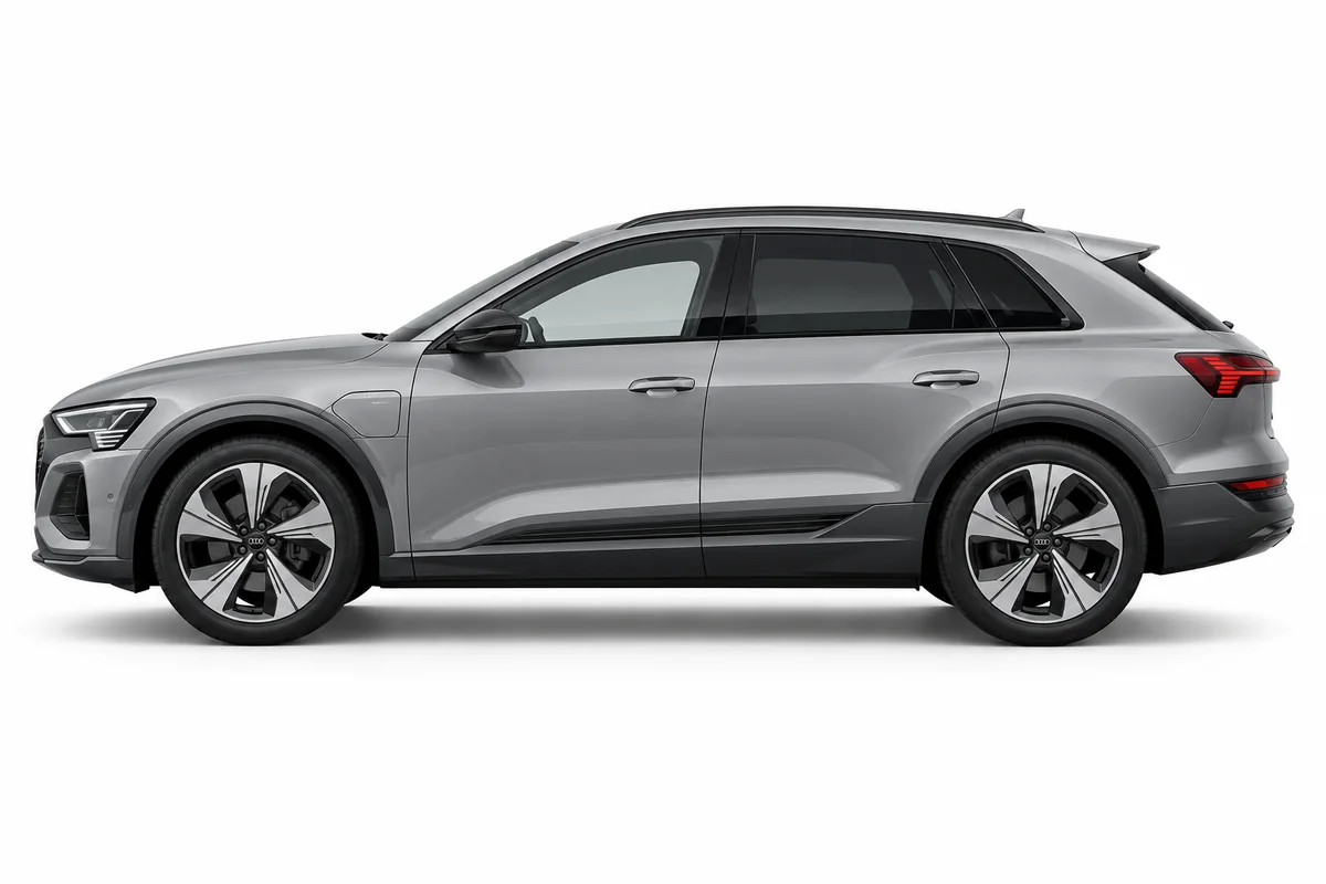 Illustrative side view of Audi Q8 e-tron; model year and body style may differ