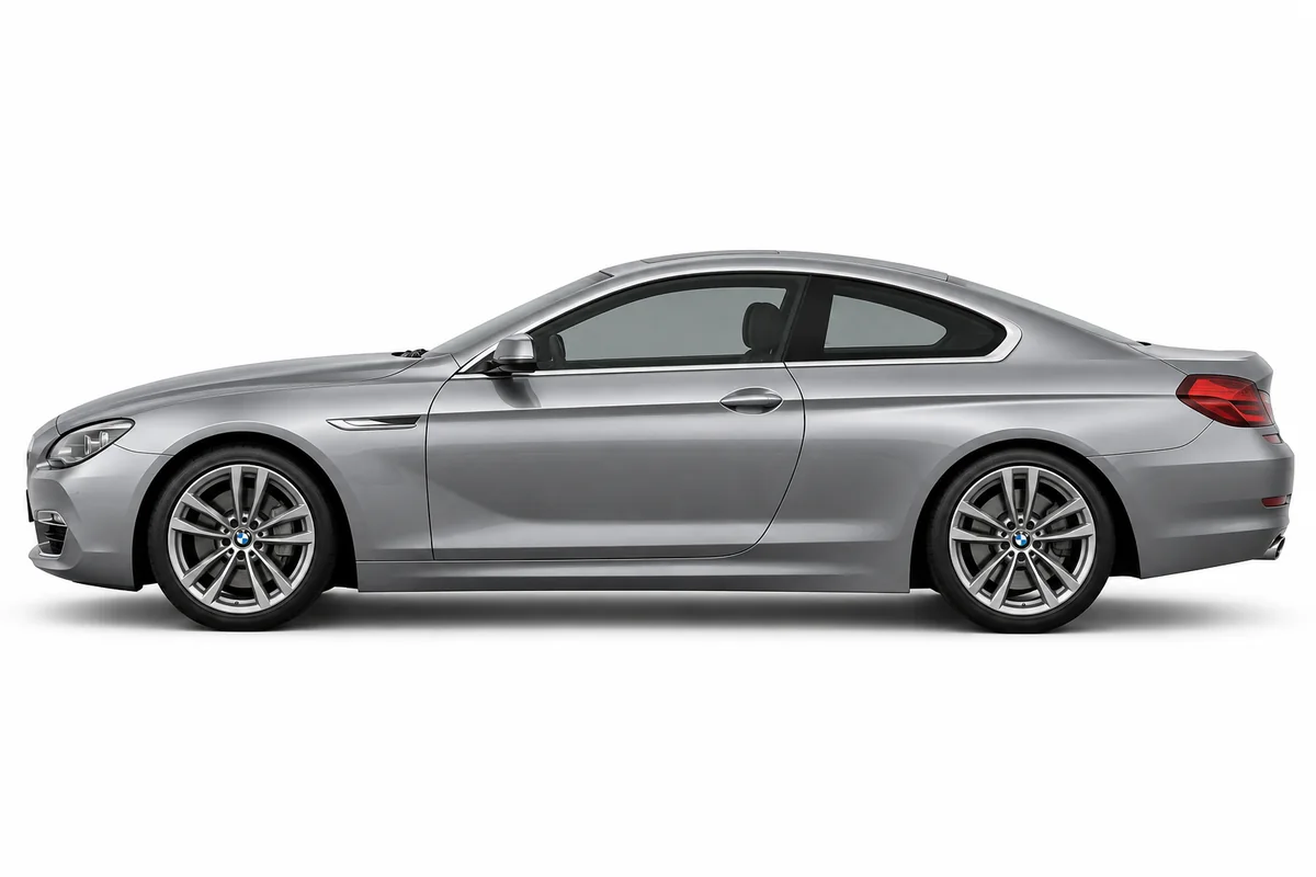 Illustrative side view of BMW 6 Series; model year and body style may differ