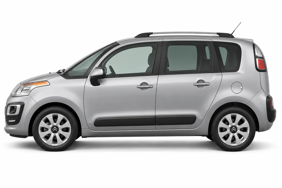 Illustrative side view of Citroën C3 Picasso; model year and body style may differ