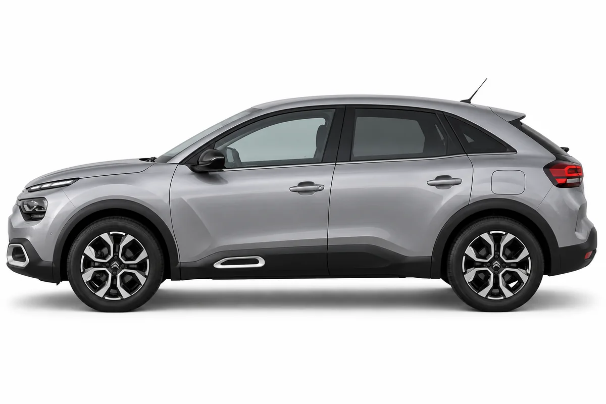 Illustrative side view of Citroën C4; model year and body style may differ