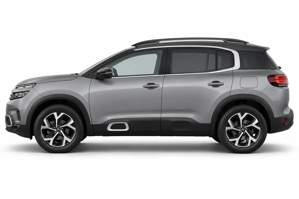 Illustrative side view of Citroën C5 Aircross; model year and body style may differ