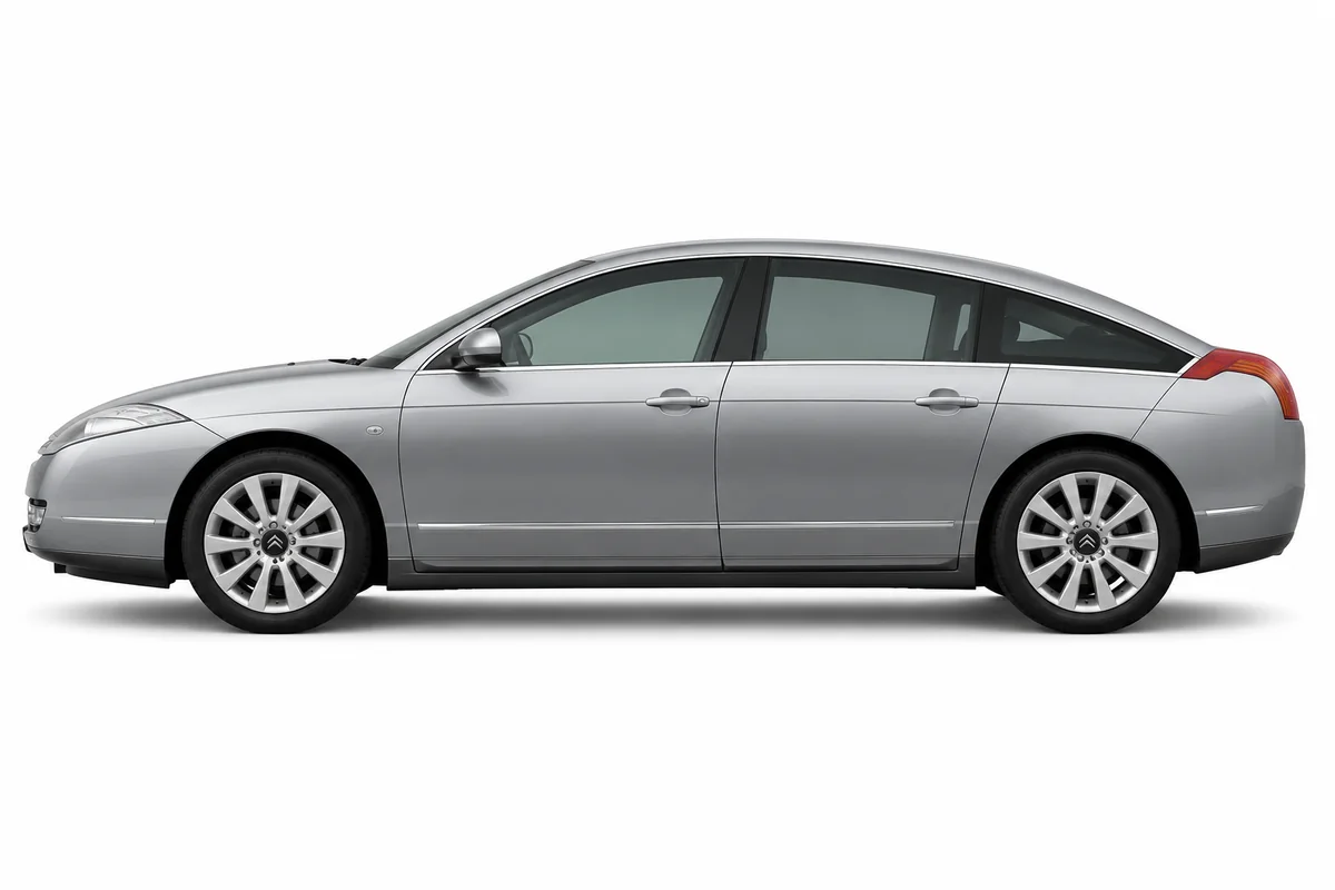 Illustrative side view of Citroën C6; model year and body style may differ