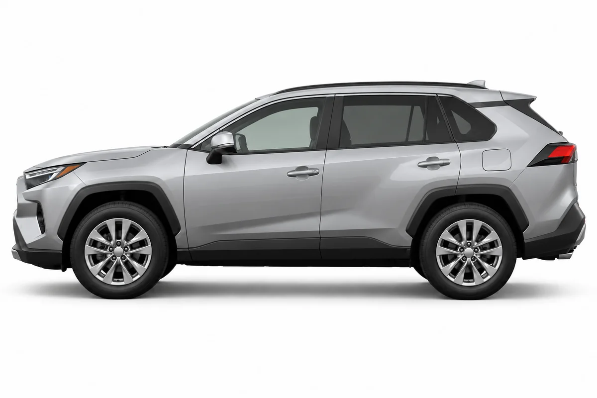 Illustrative side view of a car; model year and body style may differ