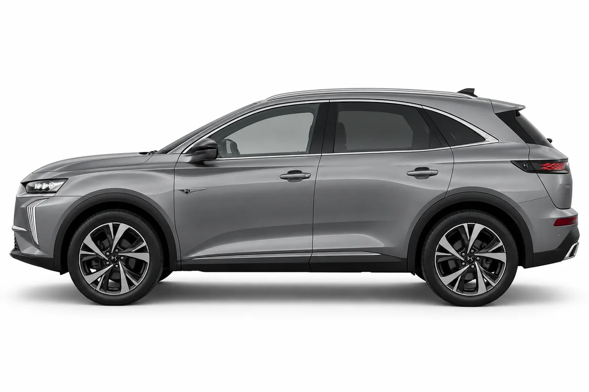 Illustrative side view of DS DS 7; model year and body style may differ