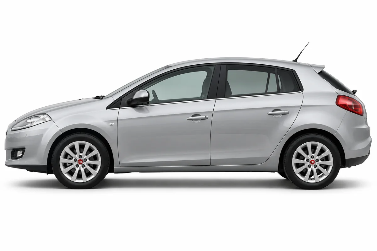 Illustrative side view of Fiat Bravo; model year and body style may differ