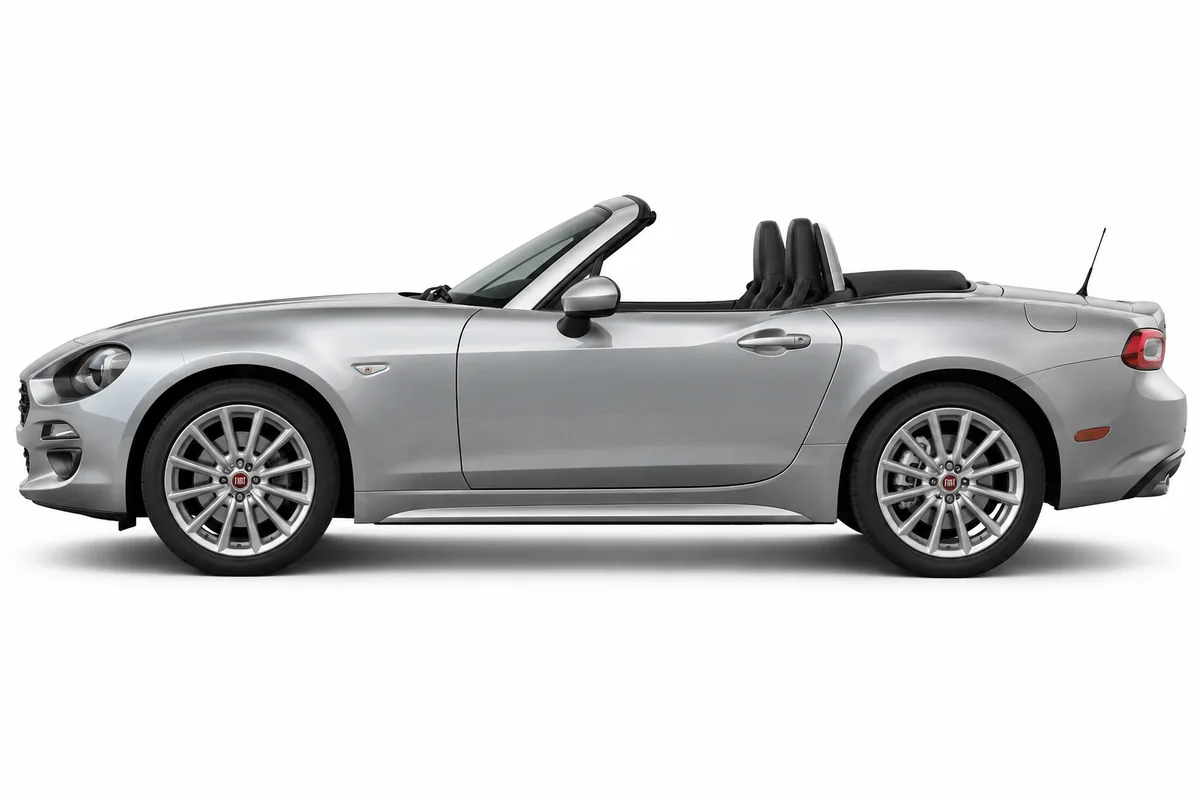 Illustrative side view of Fiat Spyder; model year and body style may differ