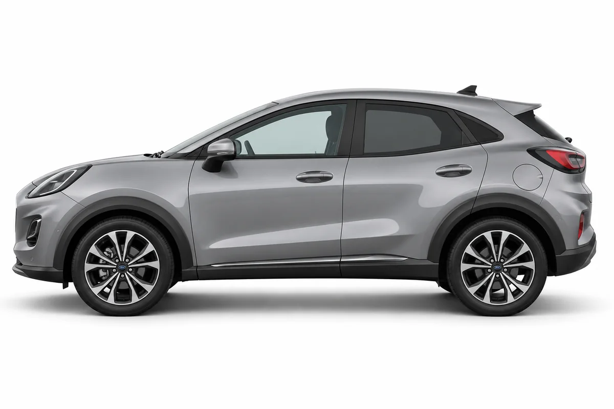 Illustrative side view of Ford Puma; model year and body style may differ