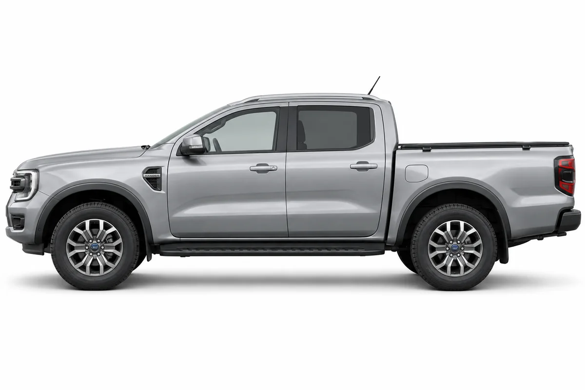 Illustrative side view of Ford Ranger; model year and body style may differ