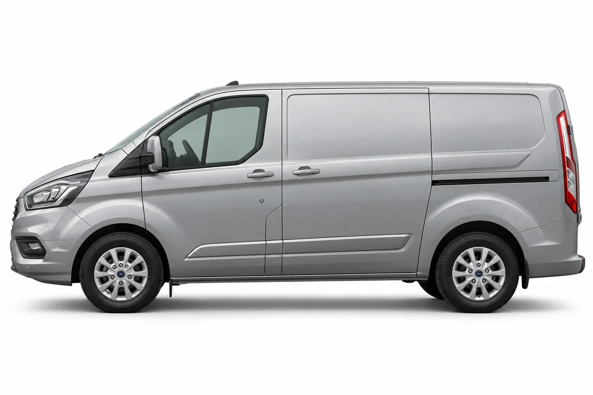 Illustrative side view of Ford Transit Custom; model year and body style may differ