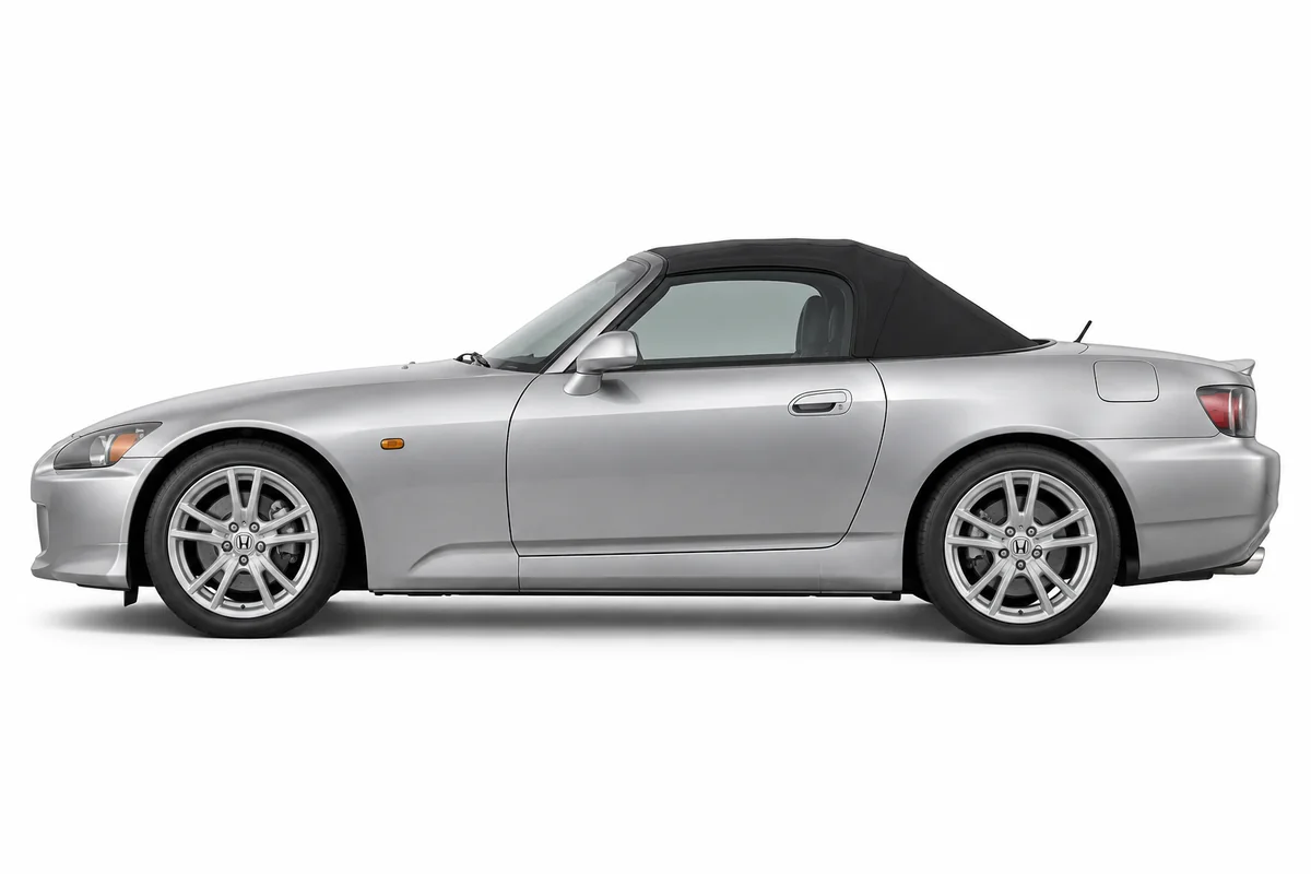Illustrative side view of Honda S2000; model year and body style may differ