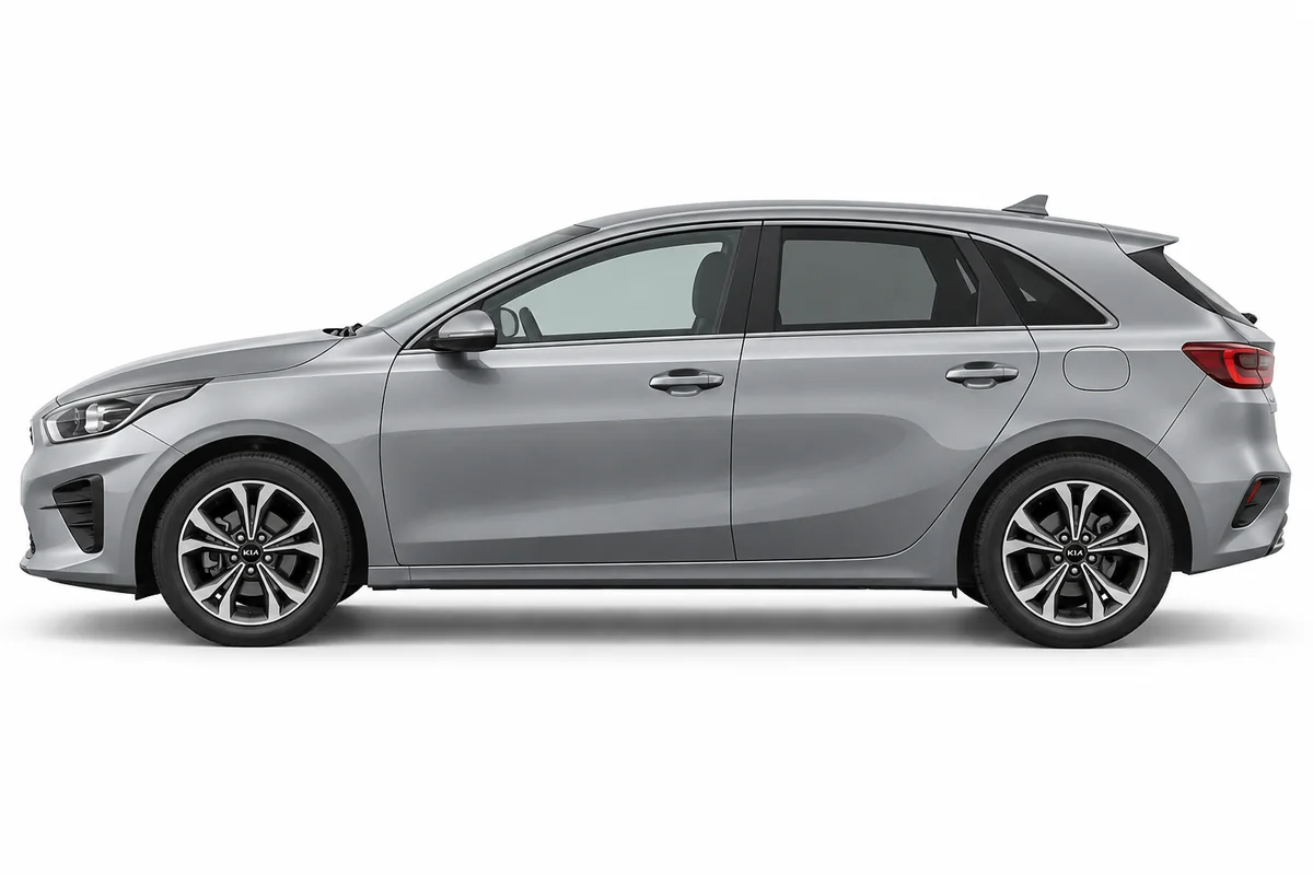 Illustrative side view of Kia CEE'D; model year and body style may differ