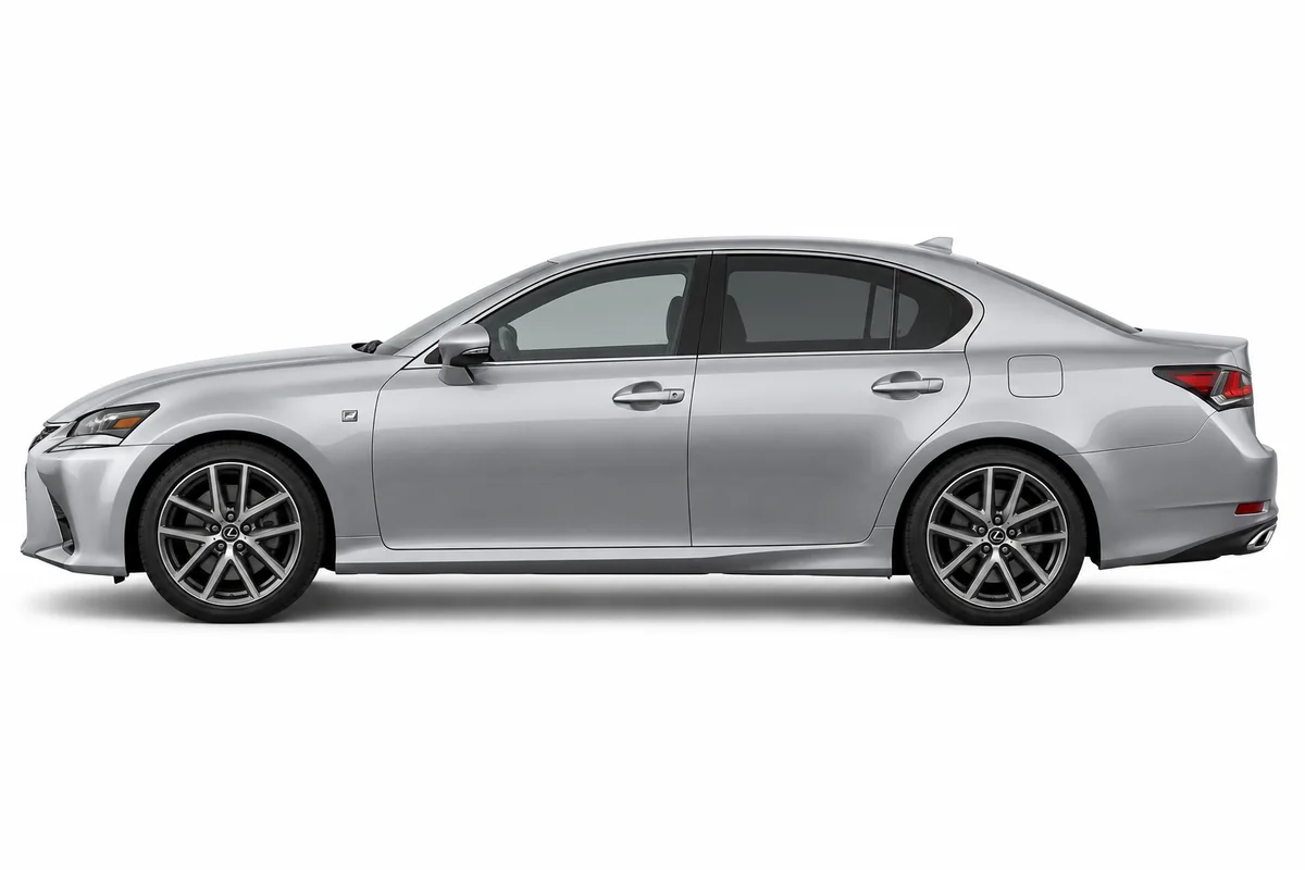 Illustrative side view of Lexus Gs; model year and body style may differ