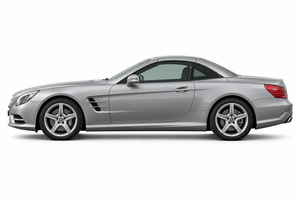 Illustrative side view of Mercedes-Benz SL; model year and body style may differ