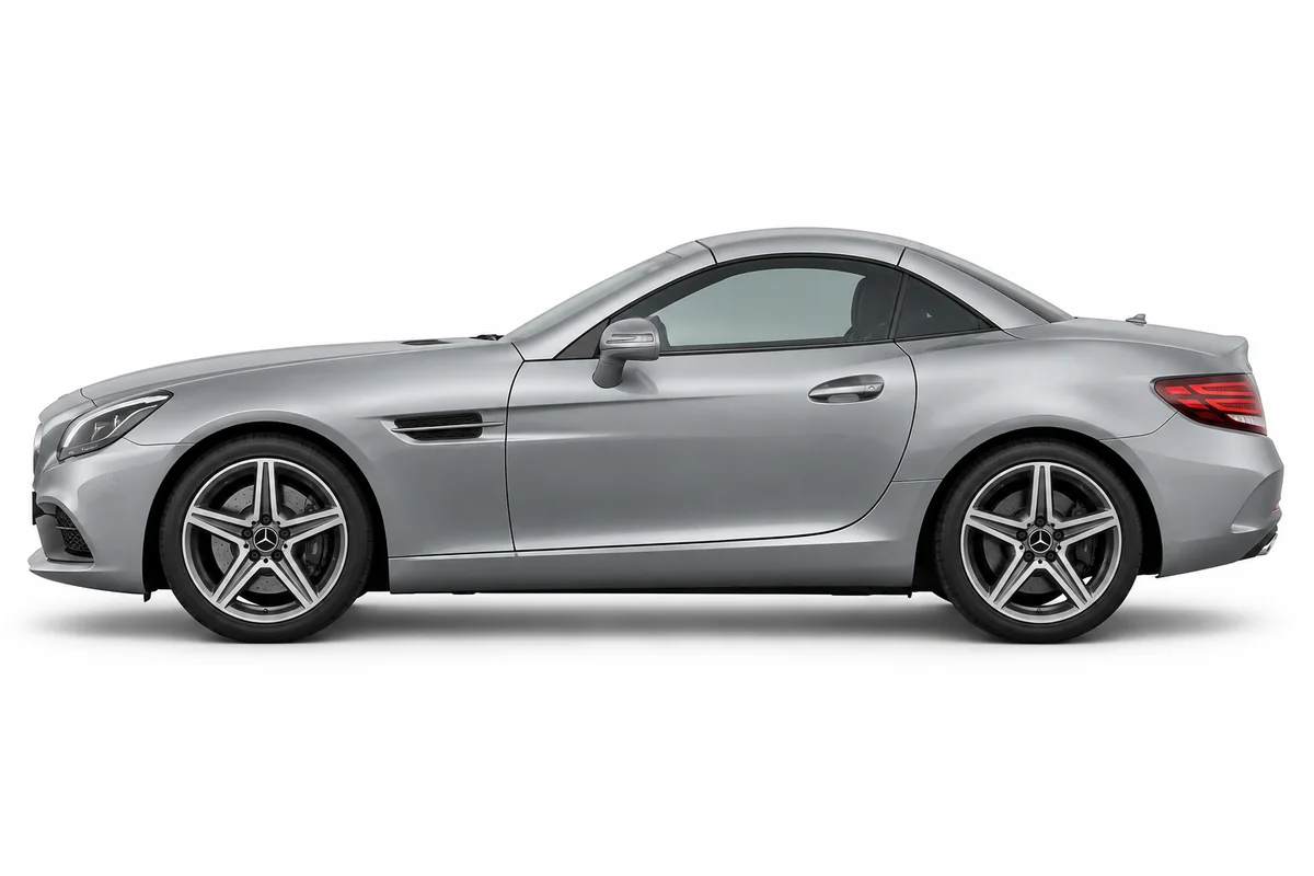 Illustrative side view of Mercedes-Benz SLC; model year and body style may differ