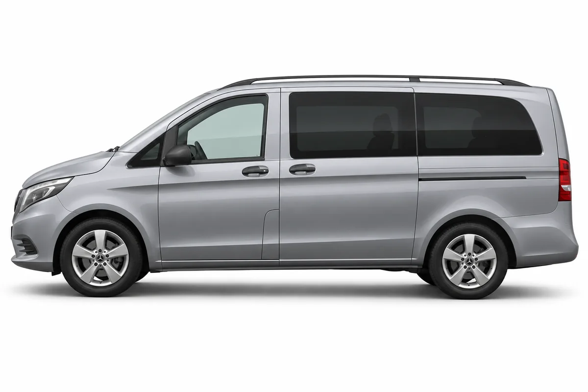 Illustrative side view of Mercedes-Benz Vito; model year and body style may differ