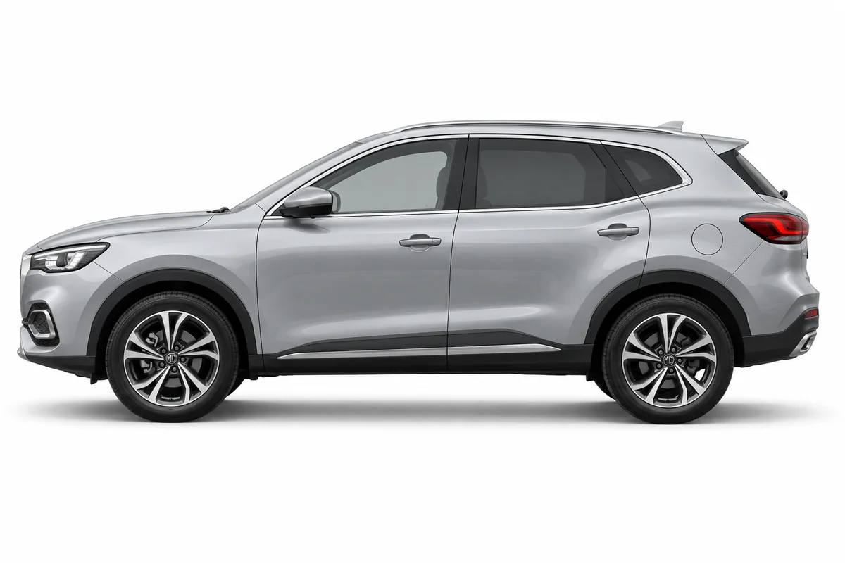 Illustrative side view of MG HS; model year and body style may differ