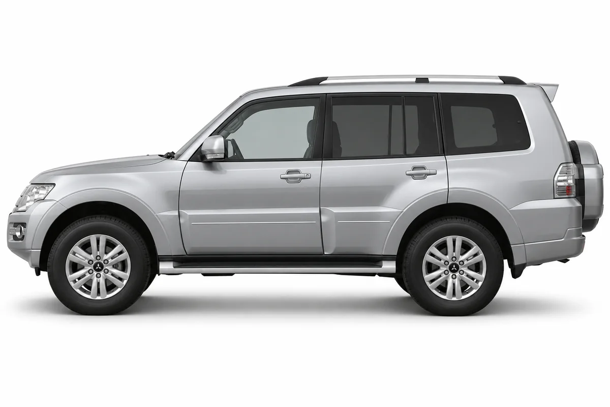 Illustrative side view of Mitsubishi Shogun; model year and body style may differ
