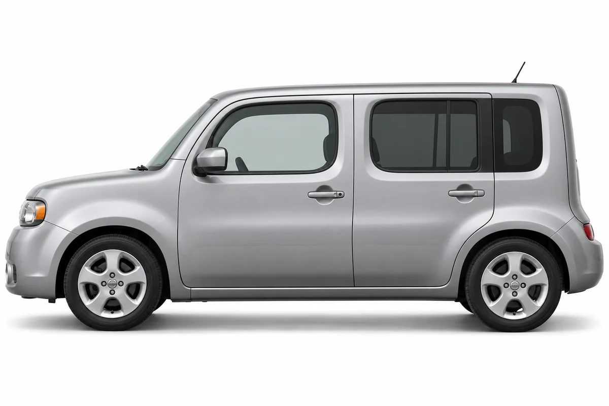 Illustrative side view of Nissan CUBE; model year and body style may differ