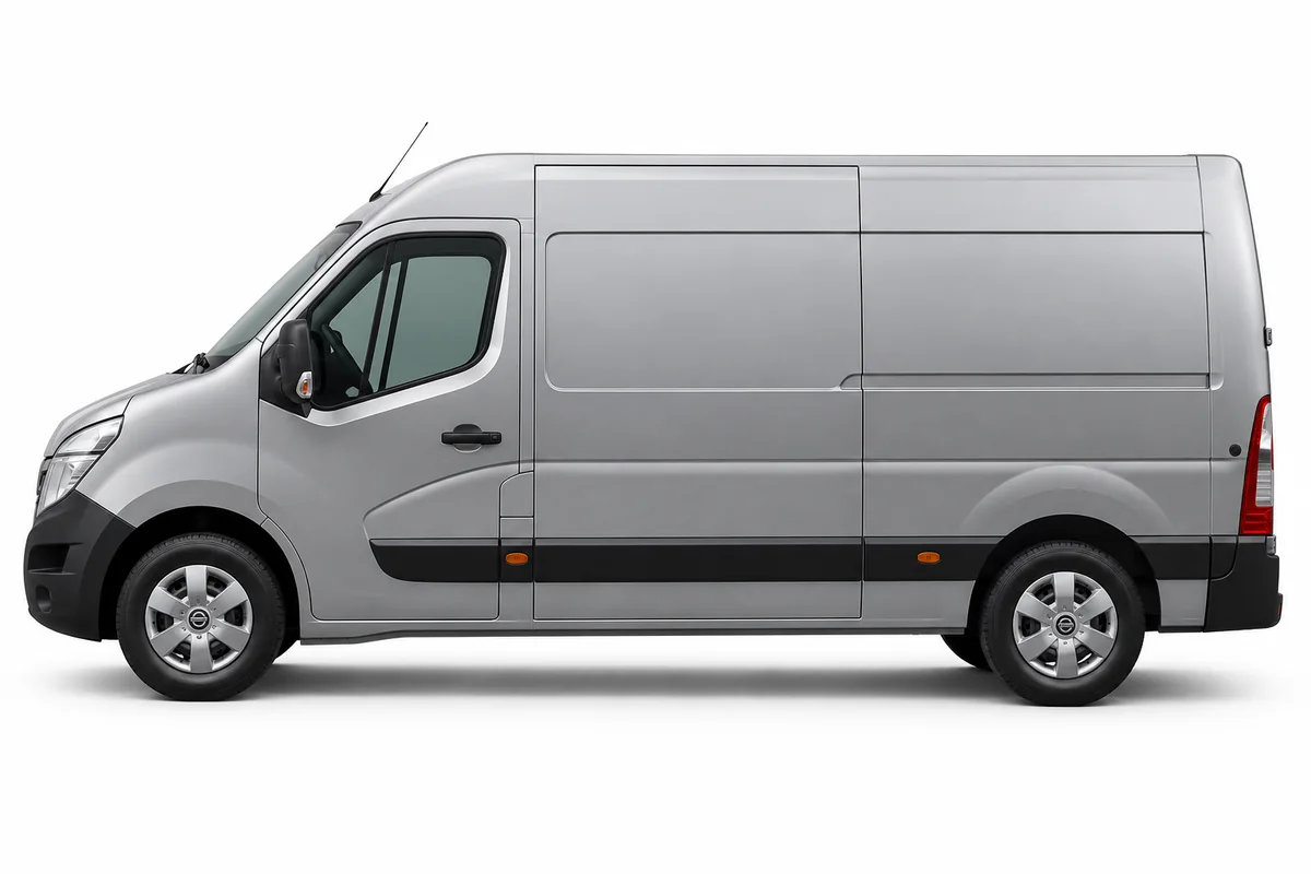 Illustrative side view of Nissan NV400; model year and body style may differ
