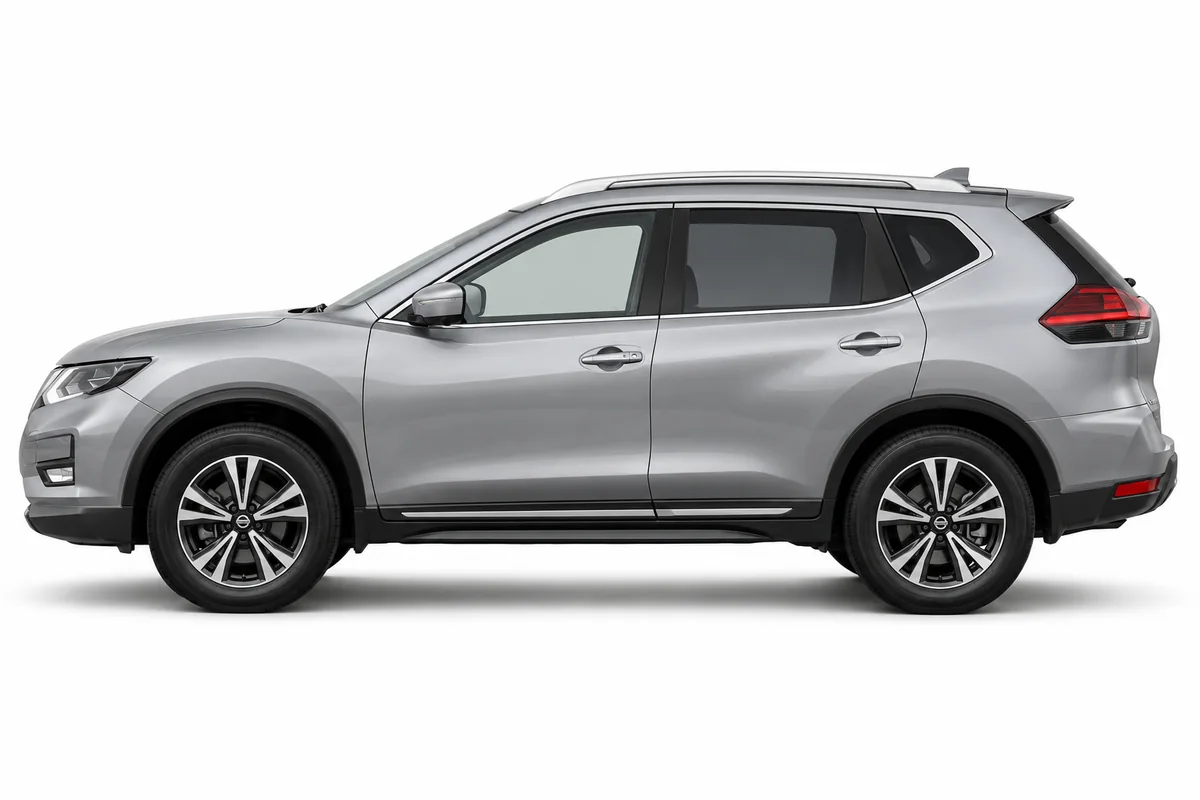 Illustrative side view of Nissan X-Trail; model year and body style may differ