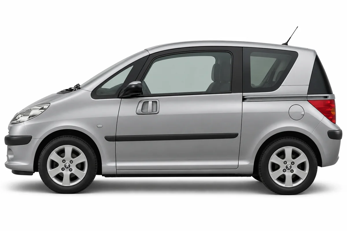 Illustrative side view of Peugeot 1007; model year and body style may differ