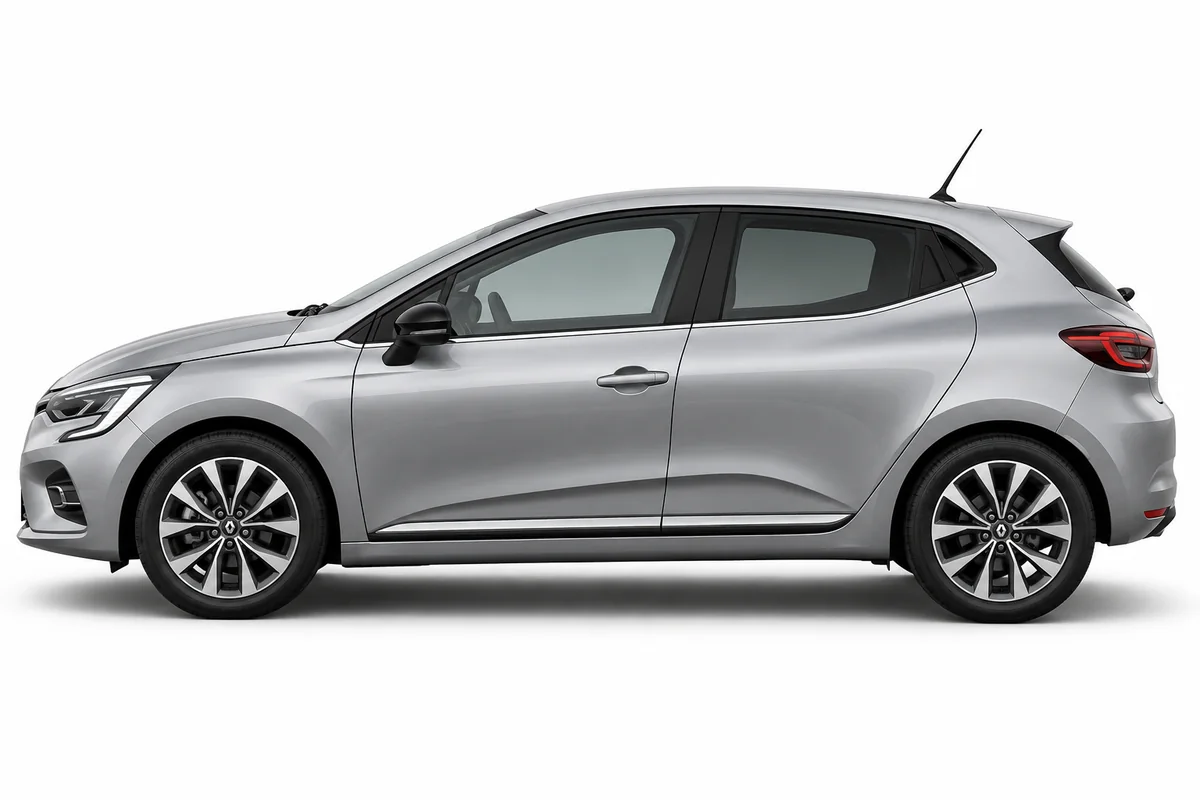 Illustrative side view of Renault CLIO; model year and body style may differ