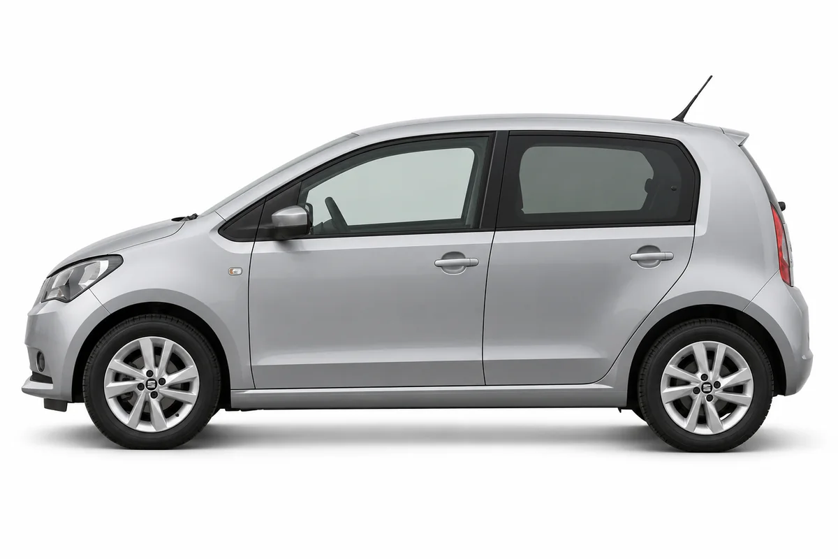 Illustrative side view of SEAT Mii; model year and body style may differ