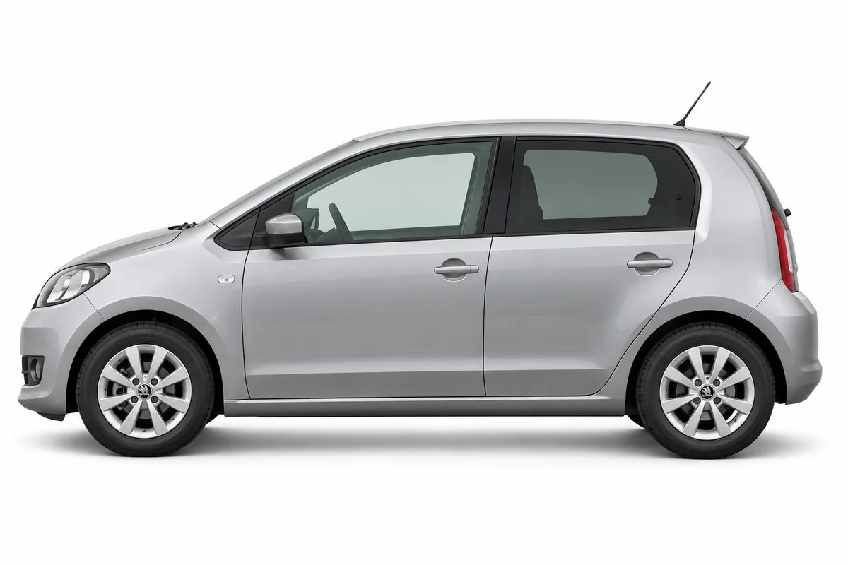 Illustrative side view of Škoda Citigo; model year and body style may differ