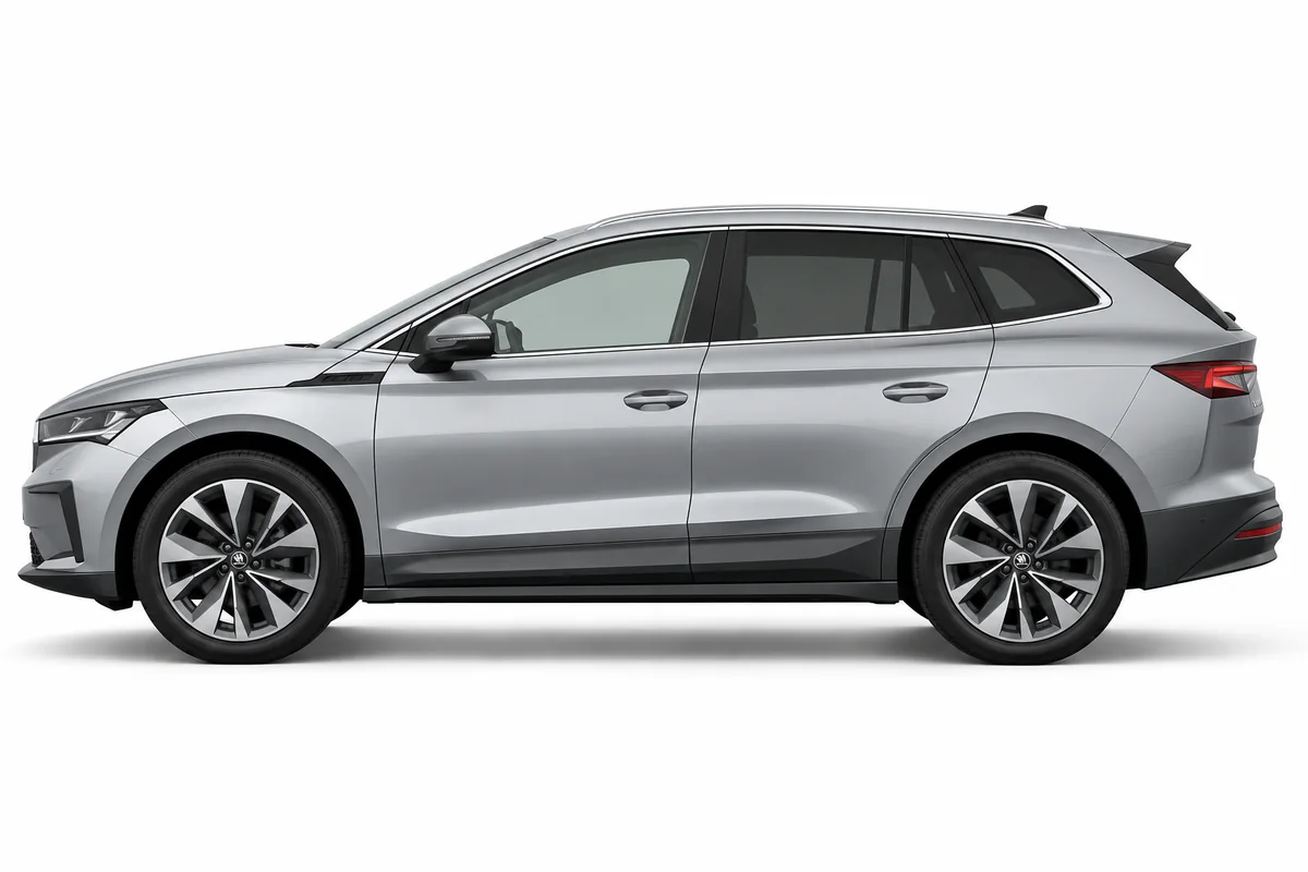 Illustrative side view of Škoda Enyaq; model year and body style may differ