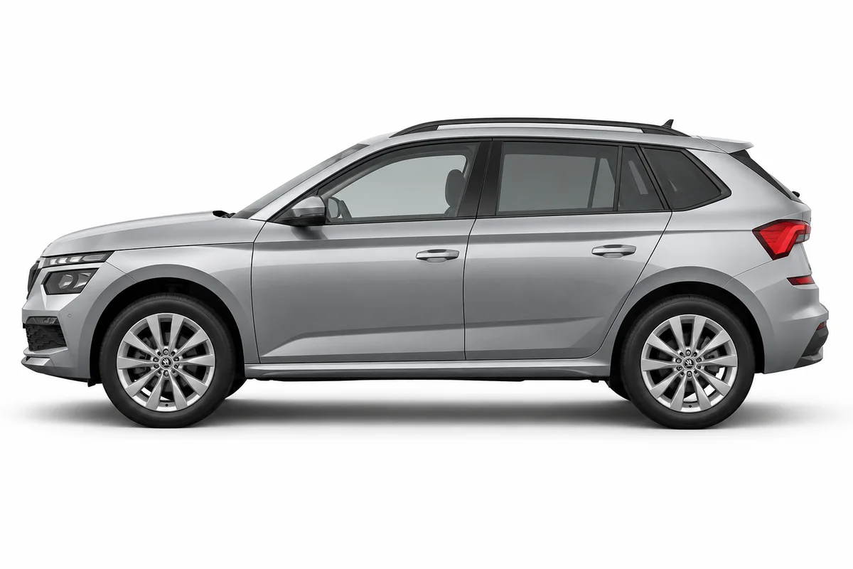 Illustrative side view of Škoda Kamiq; model year and body style may differ