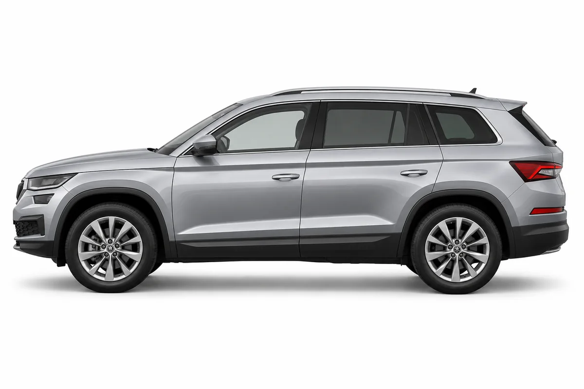 Illustrative side view of Škoda Kodiaq; model year and body style may differ