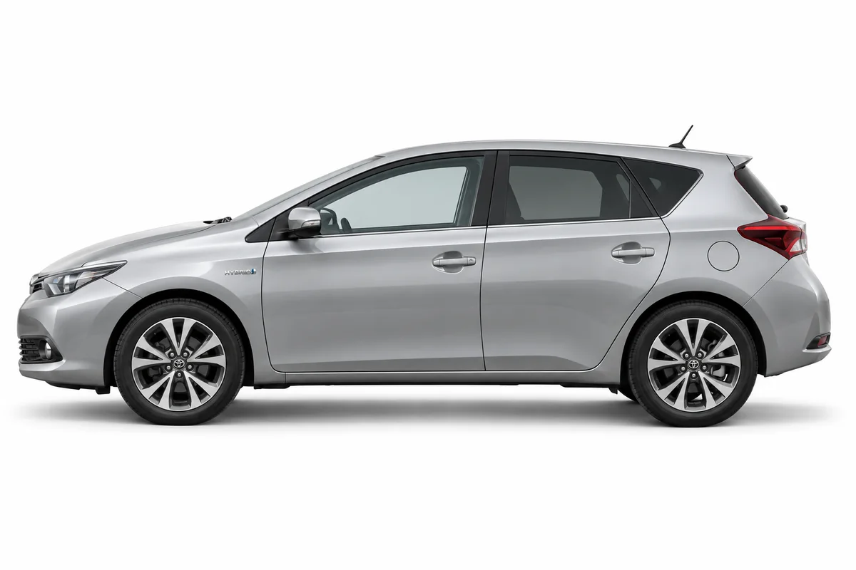 Illustrative side view of Toyota Auris HV; model year and body style may differ