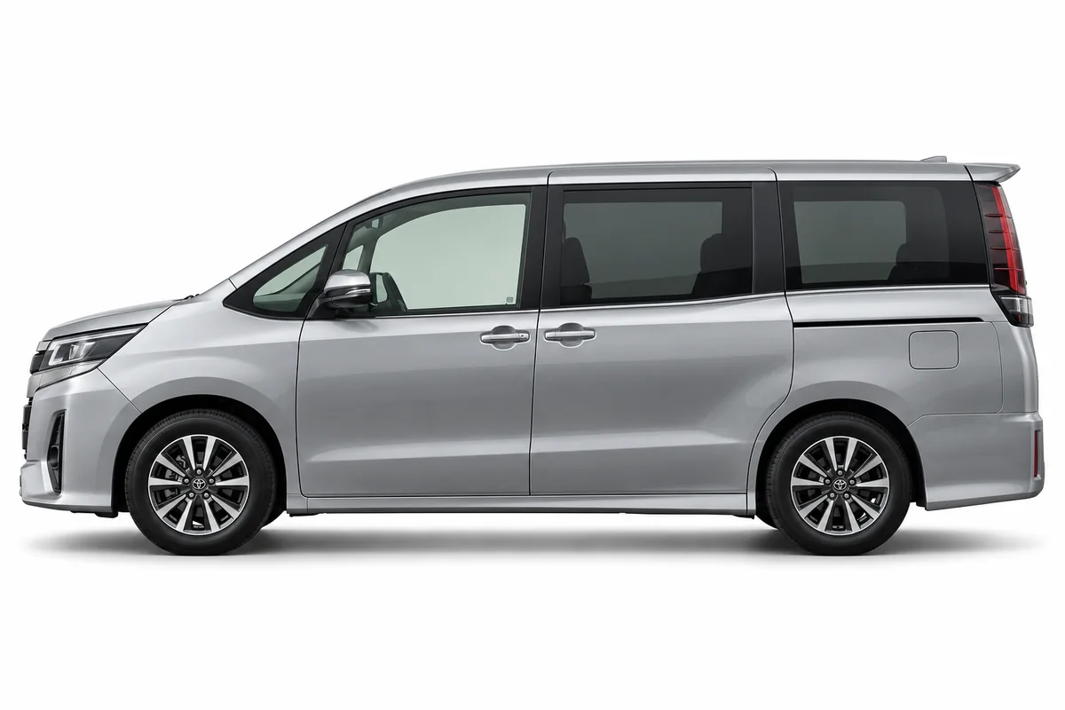Illustrative side view of Toyota Noah; model year and body style may differ