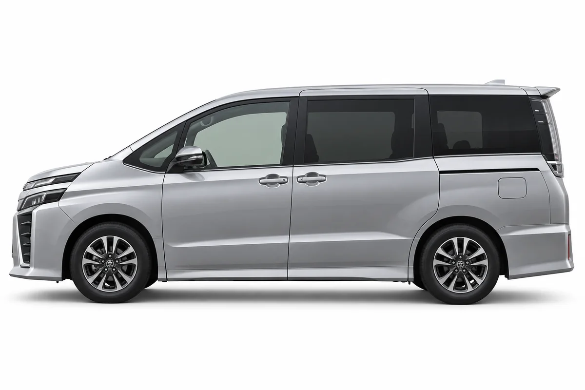 Illustrative side view of Toyota Voxy; model year and body style may differ
