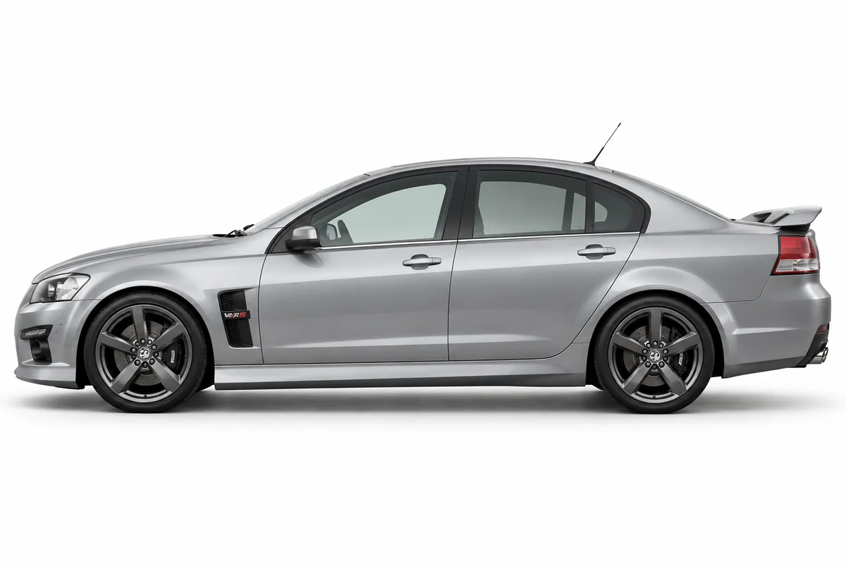 Illustrative side view of Vauxhall VXR8; model year and body style may differ