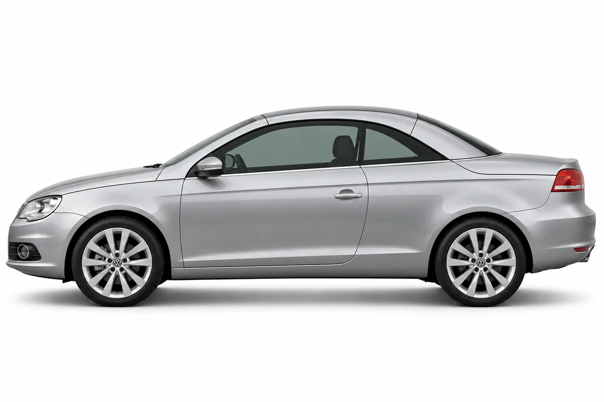 Illustrative side view of Volkswagen EOS; model year and body style may differ