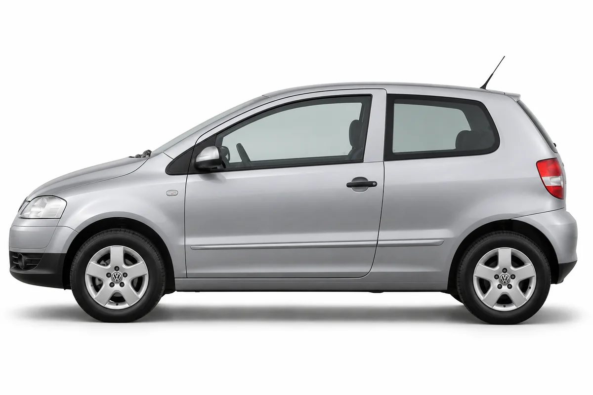 Illustrative side view of Volkswagen FOX; model year and body style may differ