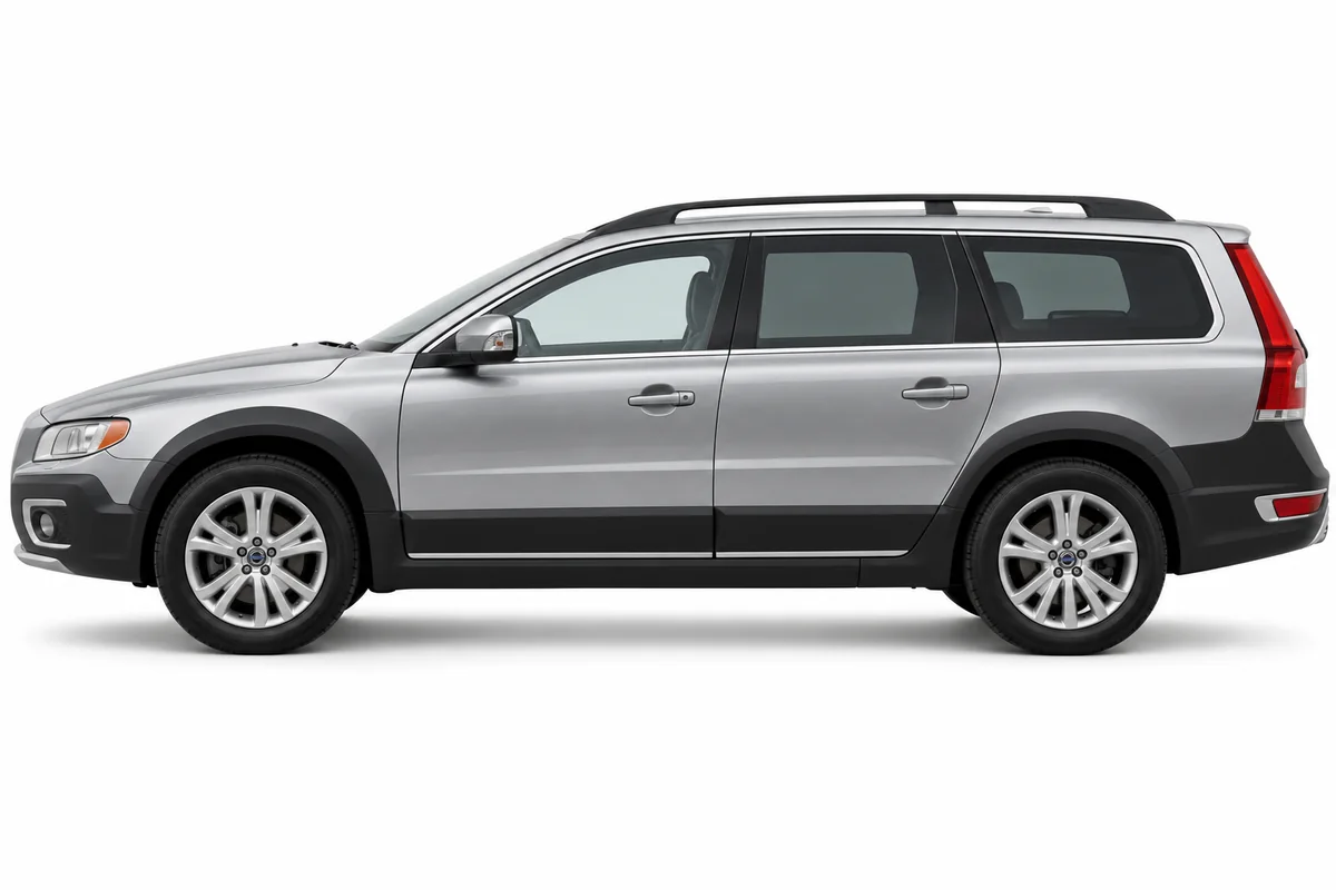 Illustrative side view of Volvo XC70; model year and body style may differ